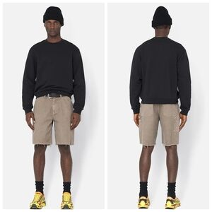 JOHN ELLIOTT Black Crewneck Sweatshirt Size 0 XS Minimalist Cotton Pullover